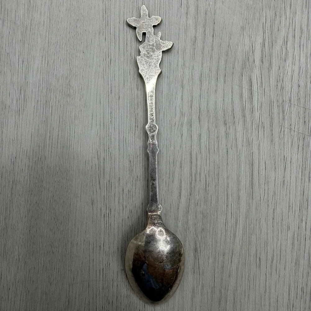 Silver Plate Mothers Day 1981 Spoon Orchid Finial Vintage